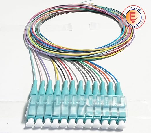Elfcam® - 12-Fibre LC/UPC OM3 Multimode 50/125um Colour-Coded Optical Fibre - Image 6