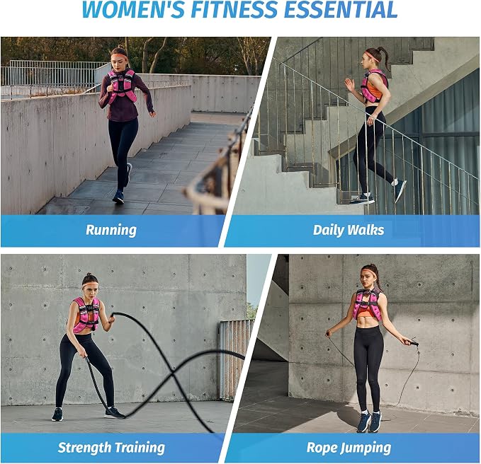 ZELUS Weighted Vest, 6lb/8lb/12lb/16lb/20lb/25lb/30lb Weight Vest - Image 3