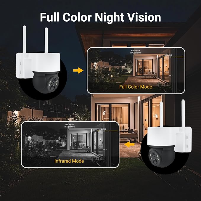 Solar Cameras for Home Security, Security Cameras Wireless Outdoor, 360° Pan & - Image 6