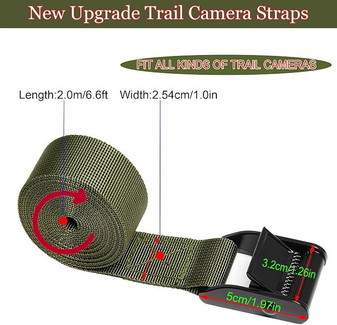 Heavy Duty Trail & Game Camera Mount Straps Belts Hunting Camera Tree Mounting - Image 2