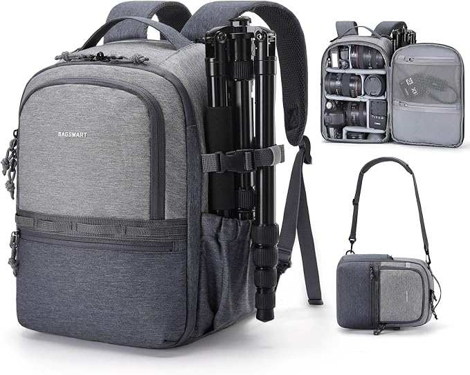 BAGSMART Camera Backpack, DSLR SLR Small Camera Bags by BAGSMART