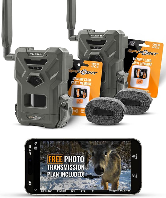 SPYPOINT Flex-M Twin Pack Cellular Trail Cameras by SPYPOINT%E2%80%93ReliableScoutingSuccessfulHunting