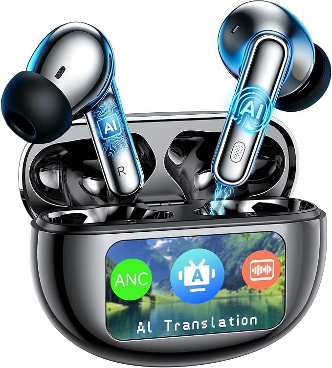 AI Translation Earbuds Real Time, 199 Language Translator Earbuds, 4 ANC Mic by Unknown