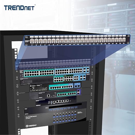 TRENDnet 24-Port Blank Keystone 1U Patch Panels, 1U 19" Metal Rackmount Housing - Image 3