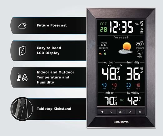 AcuRite Digital Vertical Weather Forecaster, Reverse Color - Image 5