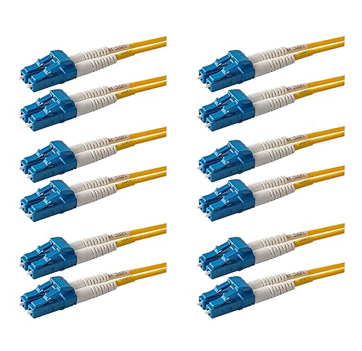 SpeedyFiberTX – 6-Pack 0.20 Meter LC to LC Fiber Patch Cable, Corning SMF-28 by SpeedyFiberTX