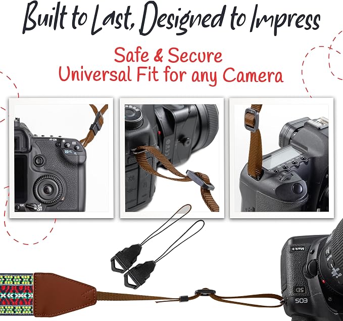 Art Tribute Camera Strap For Photographers Padded Universal Fit Neck Shoulder & - Image 7