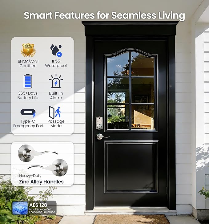 Veise VE017-L Fingerprint Smart Lock - Image 5