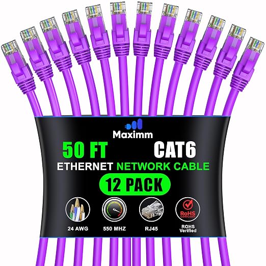 Maximm Cat 6 Ethernet Cable - 50 ft by MaximmCable