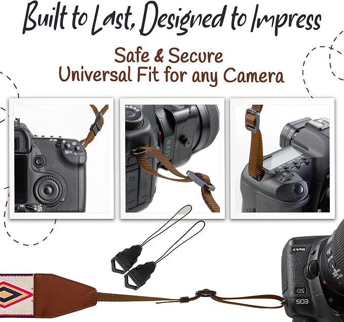 Art Tribute Camera Strap For Photographers Padded Universal Fit Neck Shoulder & - Image 7