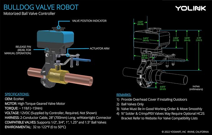 YoLink X3 Version Smart Water Leak Protection Kit: X3 Valve Controller - Image 8