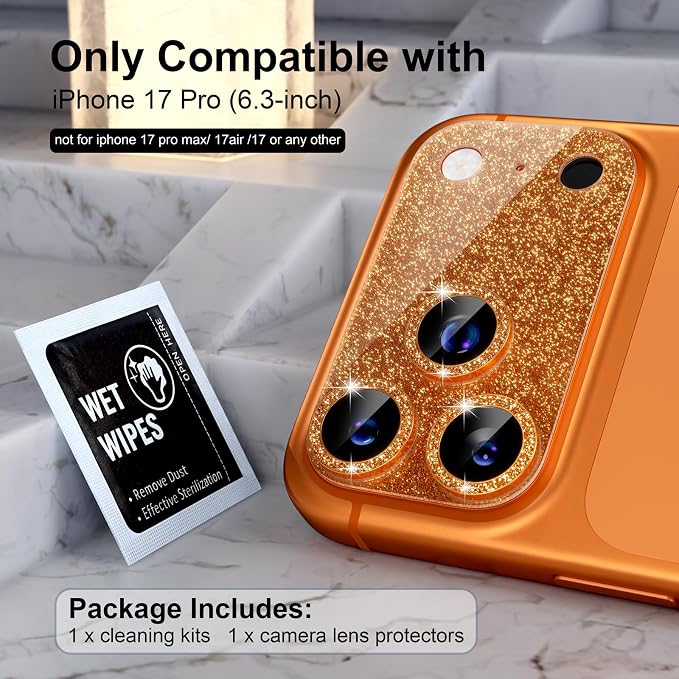 Choiche Compatible for iPhone 17 Pro Camera Lens Protector, Bling Camera Cover - Image 2