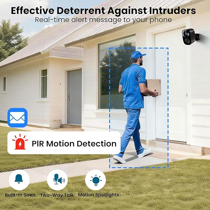 2026 Upgraded 2K Security Cameras Wireless Outdoor, Free Cloud & SD Storage - Image 7
