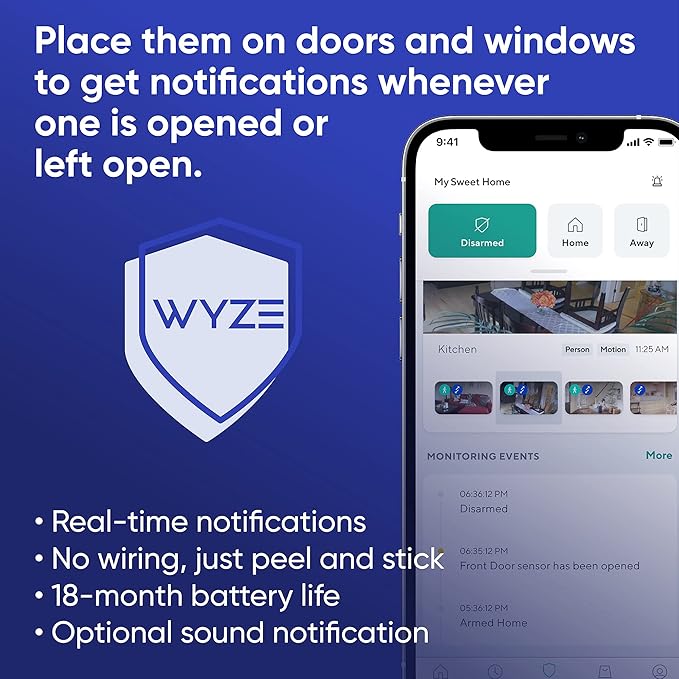 Wyze Home Security System Entry Sensor - Image 3