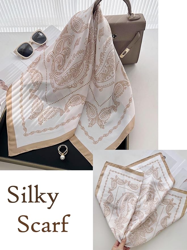 Silky Scarf for Women Lightweight Satin Bandanas Neck Hair Wrap For Sleeping - Image 5