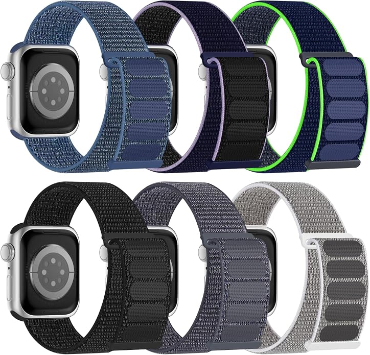 6 Pack Sport Nylon Loop Band Compatible by Honeystraper