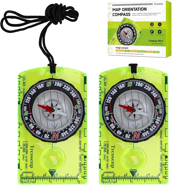 Outdoor Compass with Adjustable Declination, Navigation and Survival. by Unknown