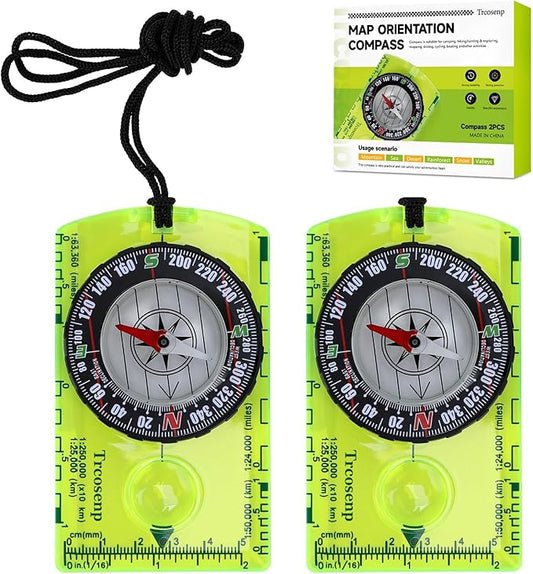 Outdoor Compass with Adjustable Declination, Navigation and Survival. by Unknown