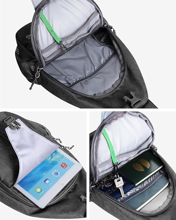 WATERFLY Small Hiking Sling Bag: Crossbody Sling Backpack Chest Bag Daypack - Image 5