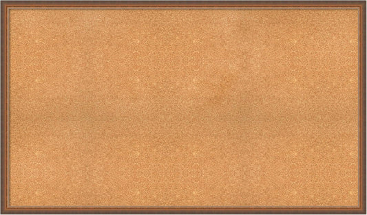 Amanti Art Natural Cork Board for Wall, 34x58 Vision Board with Bronze Frame, Oversize Corkboard Office Decor for Home Organization, Modern Corkboard Pinboard to Display Items for Home Organization
