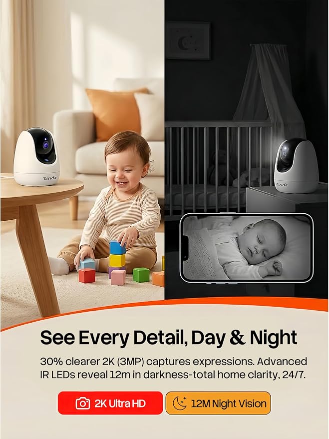 Tenda CP3 Pro 2K Indoor Security Camera - Image 5