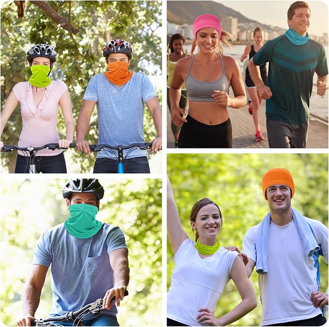 Geyoga 6 Pieces Summer UV Protection Cooling Neck Gaiter Face Clothing Neck - Image 5