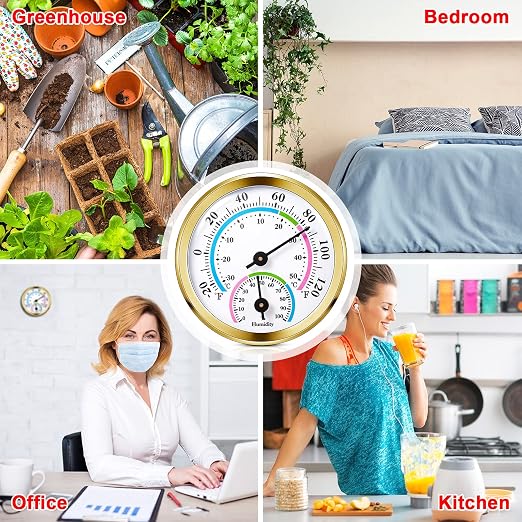 Weewooday 3 Pcs Indoor Outdoor Thermometer 2 in 1 Mini Home Temperature - Image 6