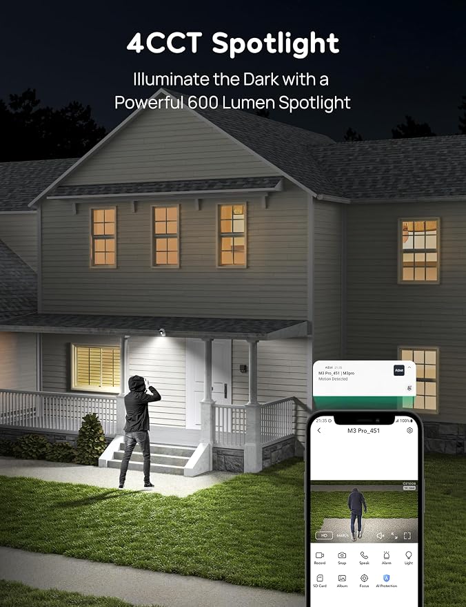 winees Security Cameras Outdoor, Wired 2K Wi-Fi Cameras - Image 5
