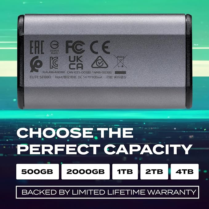 ADATA SE880 - 1 TB Portable External SSD - Secure & Fast Data Transmission - - Image 3