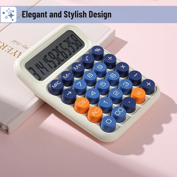 Mr. Pen- Mechanical Switch Calculator, 12 Digit Large LCD Display, Colorful - Image 4