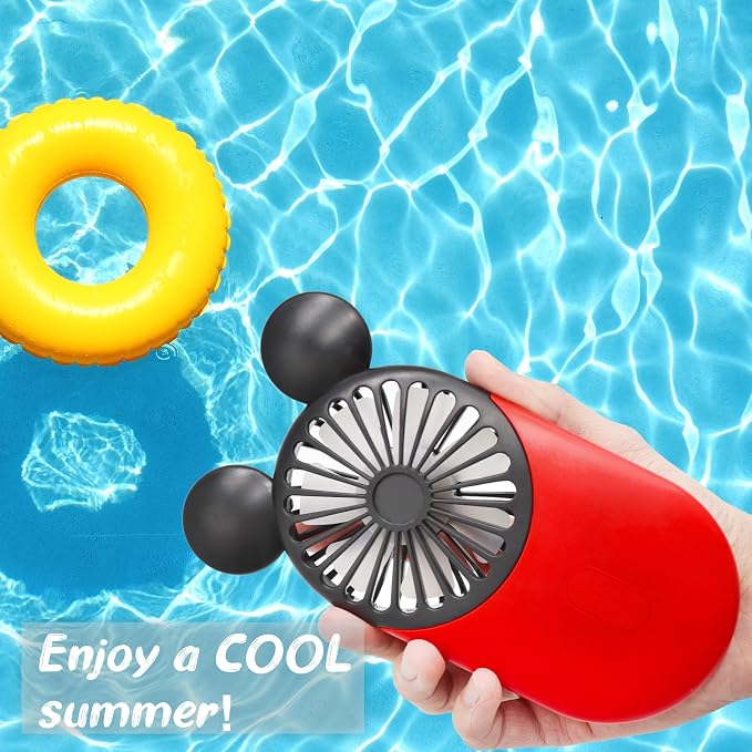 Cute Handheld Mini USB Fan, Rechargeable Portable Fan, 3 Adjustable Speeds and - Image 5