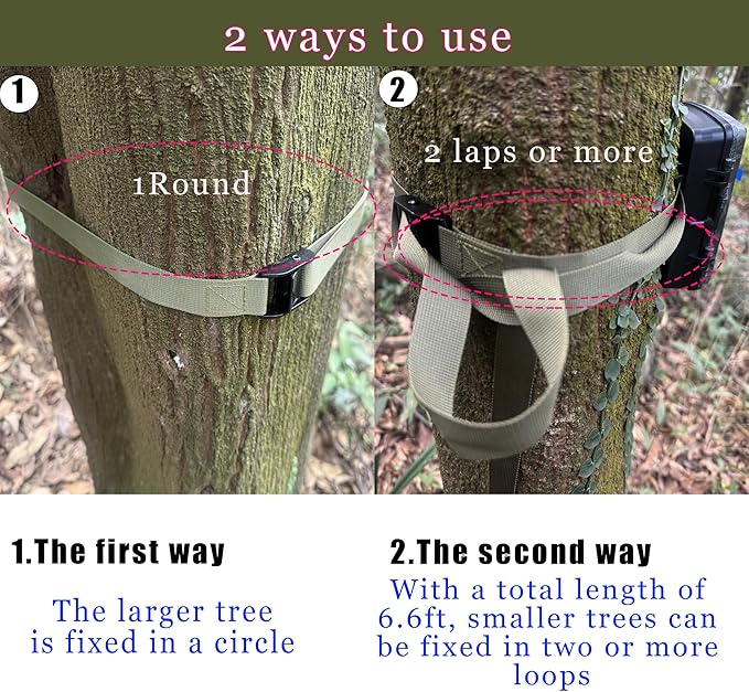 Heavy Duty Trail & Game Camera Mount Straps Belts Hunting Camera Tree Mounting - Image 5
