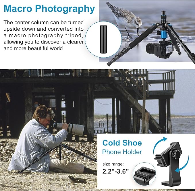 JOILCAN Tripod for Camera, Heavy Duty Travel Tripod for Binoculars Spotting - Image 5