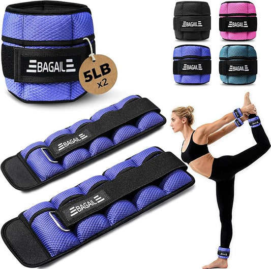 BAGAIL Ankle Wrist Weights for Women & Men, One Pair of 1/2/4/6/8/10 LBS by BAGAIL