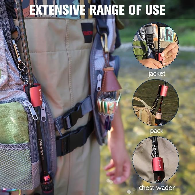 Dovesun Creek Rod Clips Wearable Fishing Rod Holder Clip Fly Fishing Pole - Image 4
