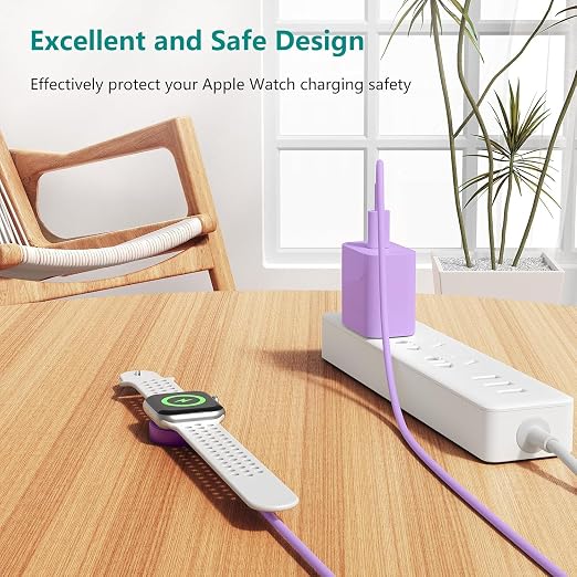 Upgraded Apple Watch Charger, Magnetic Fast Charger, USB C Charger Block Plug - Image 2