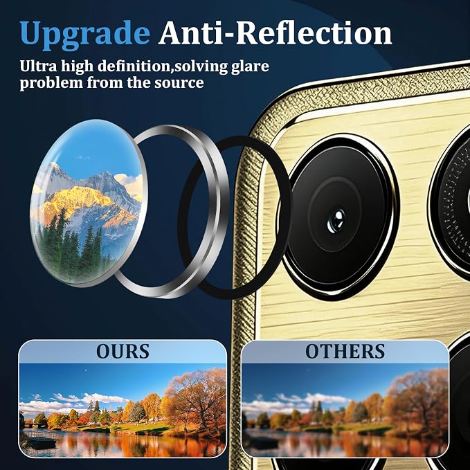 Compatible with Motorola Moto Edge 2026 Camera Lens Protector, Individual Metal - Image 2