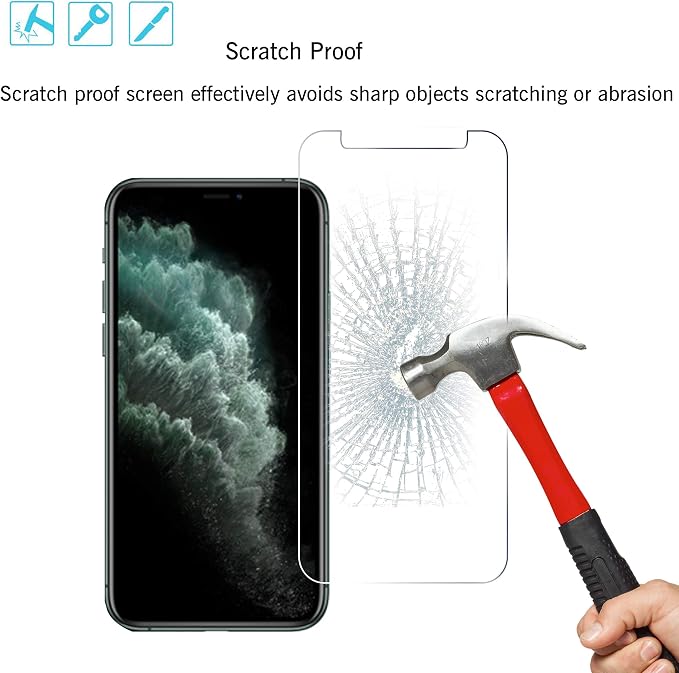 Ailun 2 Pack Screen Protector for iPhone 11 Pro + 2 Pack Camera Lens Protector - Image 5