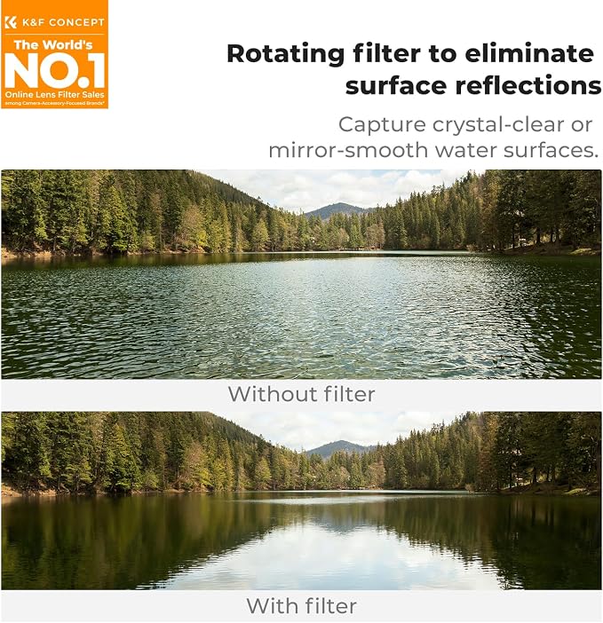 K&F CONCEPT 67mm Press-on CPL Phone Lens Filter Kit, Polarizing Filter - Image 2