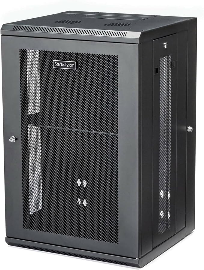 StarTech 4-Post 18U Wall Mount Network Cabinet w/ 1U Shelf, Ships Fully by StarTech