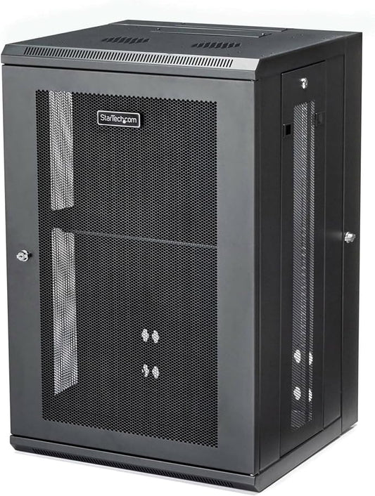 StarTech 4-Post 18U Wall Mount Network Cabinet w/ 1U Shelf, Ships Fully by StarTech