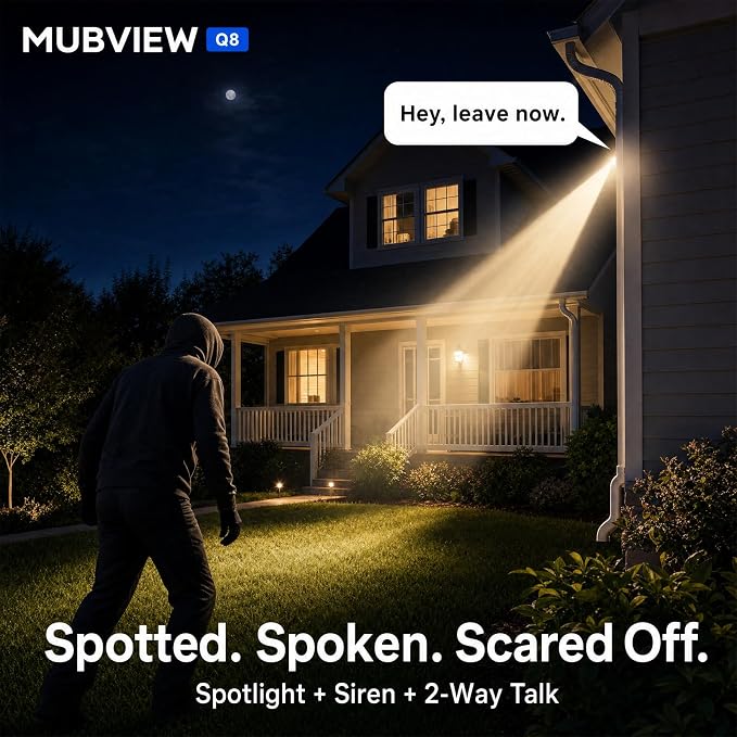 MUBVIEW 24/7 Continuous Recording Wireless Outdoor Security Camera, 2.4G WiFi - Image 6