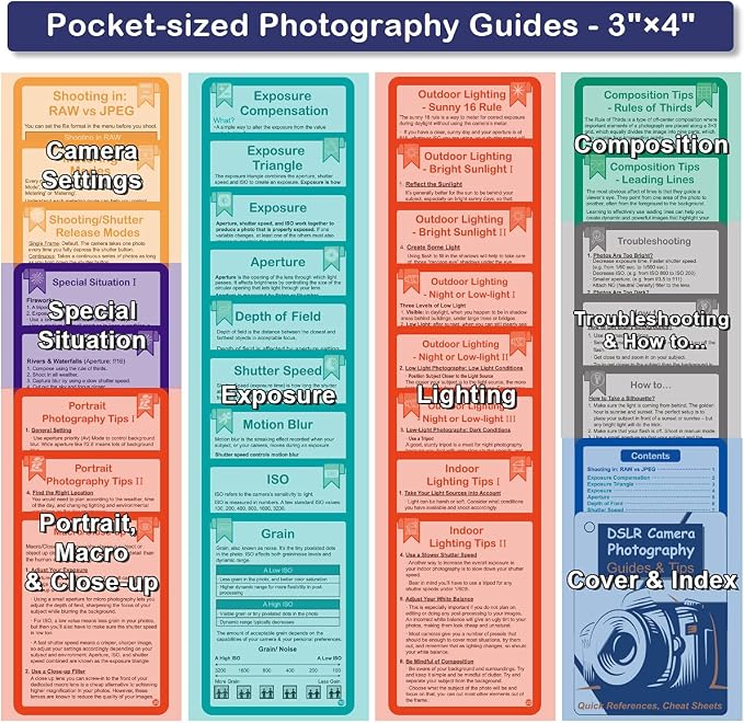 DSLR Cheat Sheet Photography Accessories Camera Accessories - Image 8