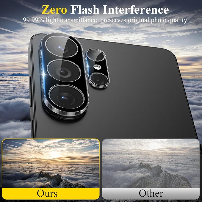 4 Pack for Samsung Galaxy S26 Ultra Camera Lens Screen Protector, 9H Tempered - Image 7