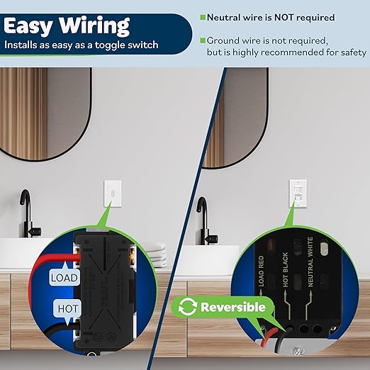 TOPGREENER Occupancy/Vacancy PIR Motion Sensor Light Switch, Learning Function - Image 5