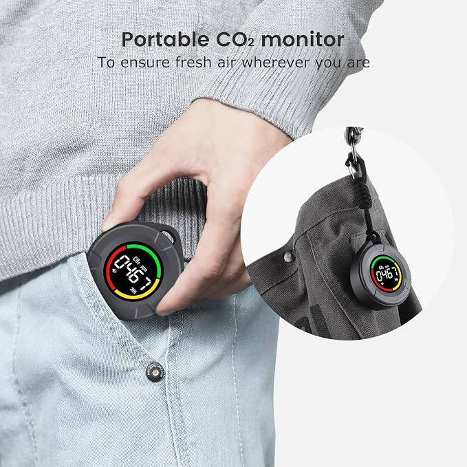 INKBIRDPLUS Portable CO2 Detector, Mini Indoor CO2 Monitor, NDIR Sensor - Image 2