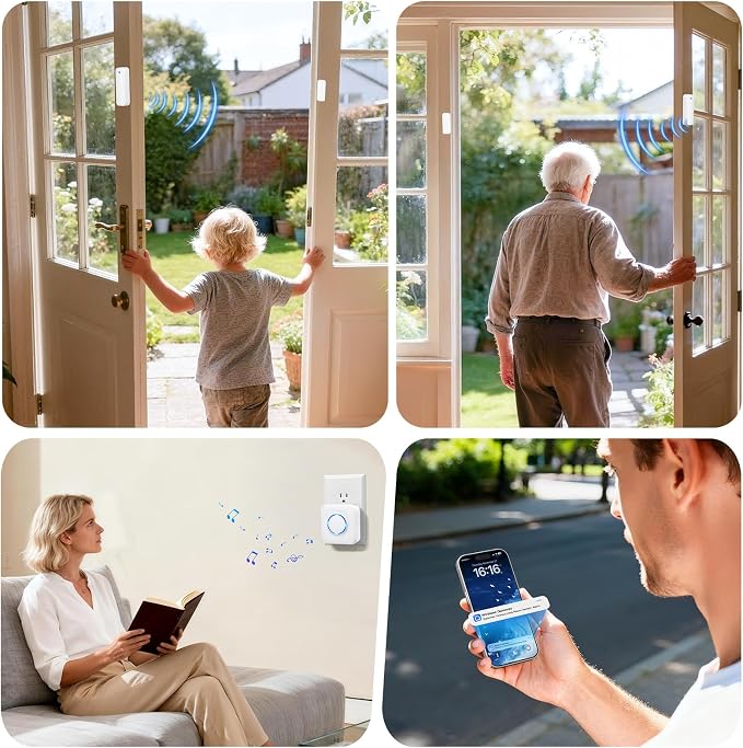 WiFi Door Sensor Chime, Smart Door Open Alert Window Sensor - Image 4