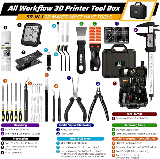 59pcs 3D Printer Tools Kit - Image 2