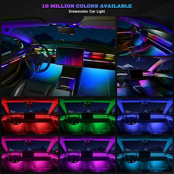 Dreamcolor Acrylic Interior Car LED Strip Light - Image 2