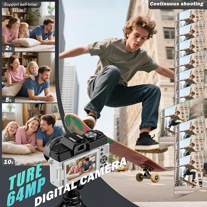 True 5K Digital Camera for Photography, Autofocus & Anti-Shake, 16X Zoom - Image 2